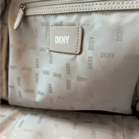 DKNY Quilted Blue Backpack - Picture 5 of 5